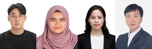 시각인공지능 연구실 소속 남주현 박사과정생, 누르 수리자 샤즈와니(Nur Suriza Syazwany) 박사과정생, 김수정 박사과정생, 이상철 전기컴퓨터공학과 교수.